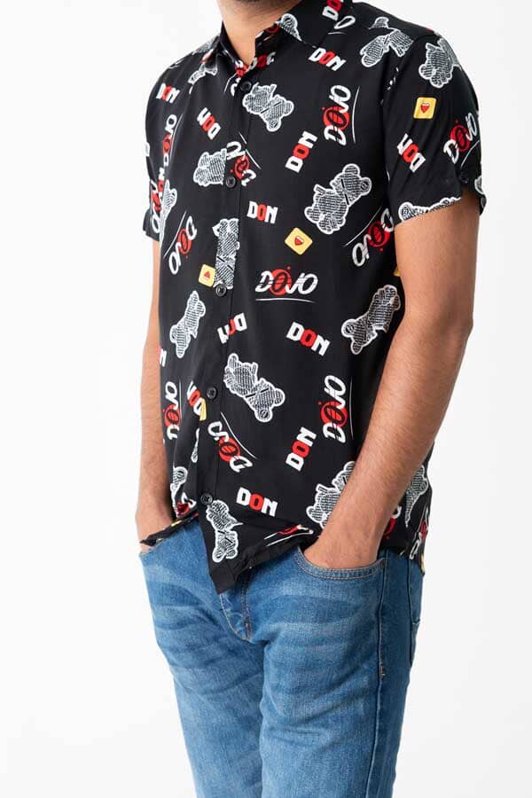 elo Legends Men's Short Sleeve Casual Shirt Black