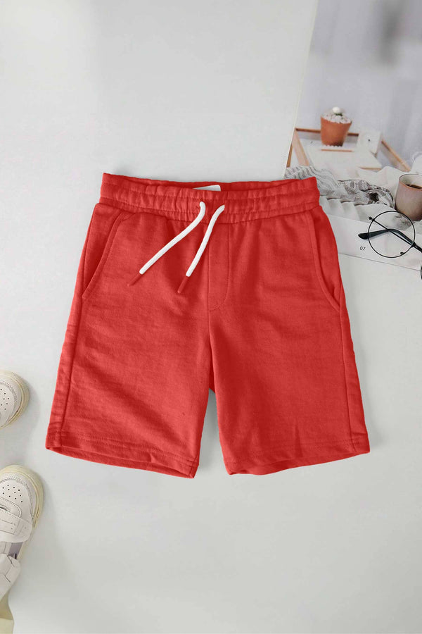 Elo LFT Boy's Classic Terry Shorts Coral Red