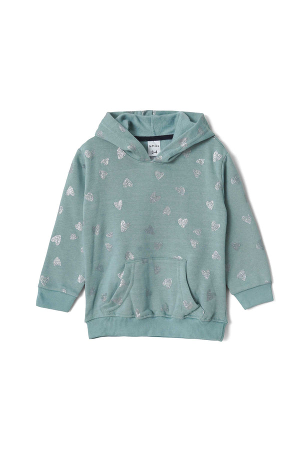 elo LFT Girl's Heart Printed Pullover Hoodie Sky