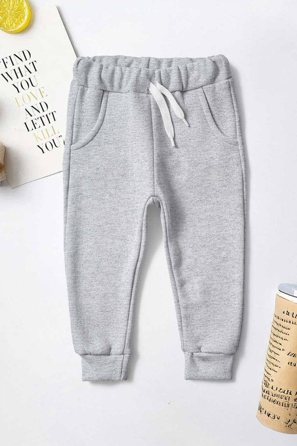 elo LFT Kid's Fleece Jogger Pants Grey Melange