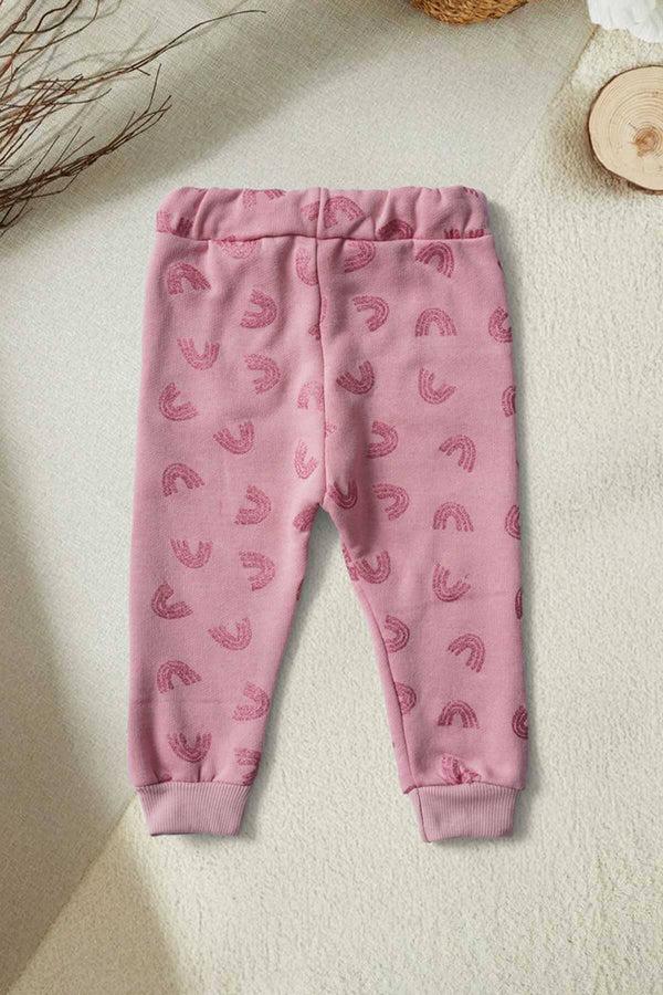 Elo LFT Kid's Rainbow Fleece Jogger Pants Pink