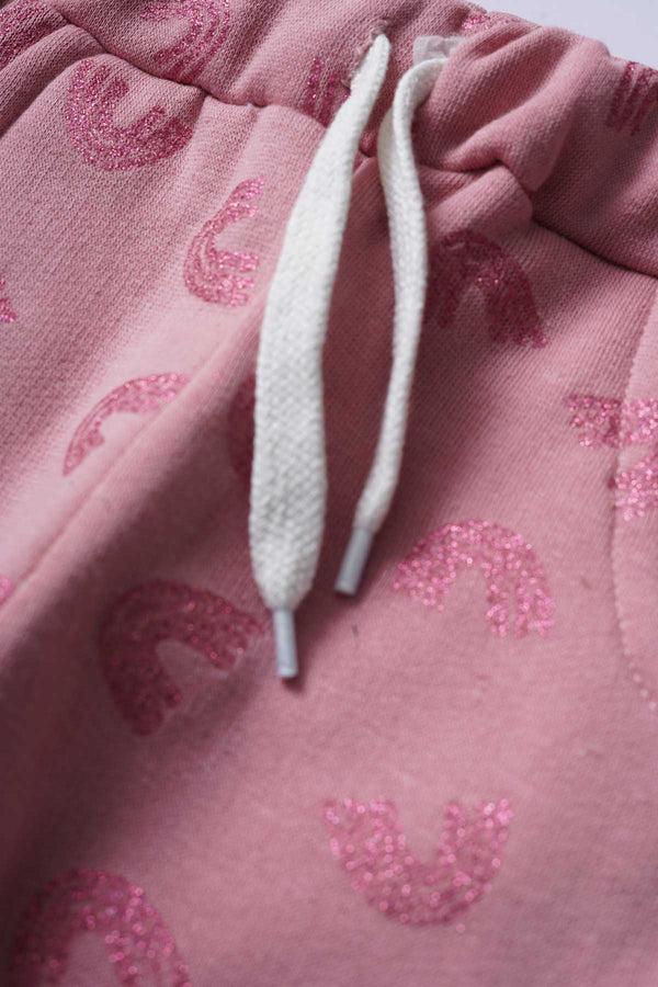 Elo LFT Kid's Rainbow Fleece Jogger Pants Pink