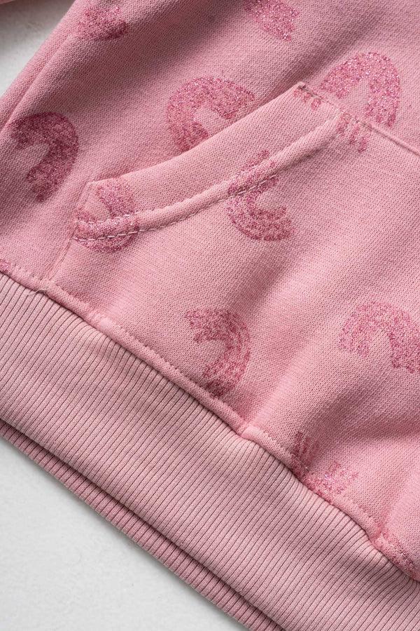 Elo LFT Kid's Rainbow Fleece Pullover Hoodie Pink