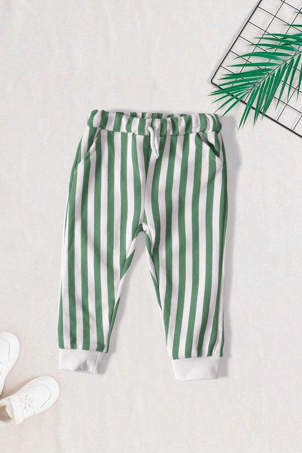 Elo LFT Kid's Stripped Design Jogger Pants Green