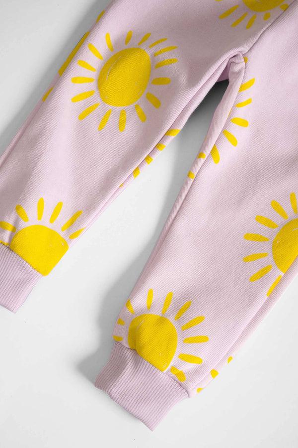 Elo LFT Kid's Sun Printed Terry Jogger Pants Lilac