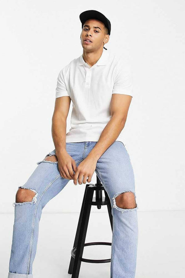 Elo Loops Link Men's Premium Polo Shirt White