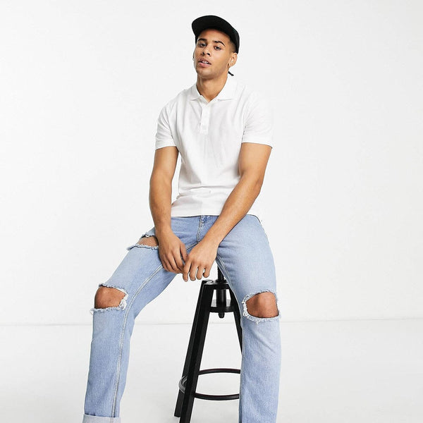 Elo Loops Link Men's Premium Polo Shirt White