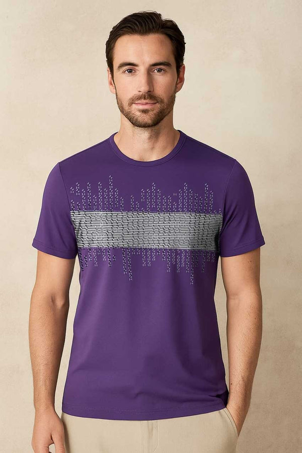 elo Markmartom Men's Printed Tee Shirt Purple