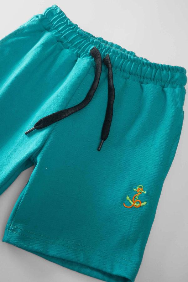 Elo Max 21 Boy's Anchor Embroidered Shorts Pink