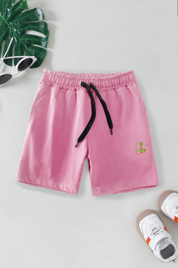 elo Max 21 Boy's Anchor Embroidered Shorts Pink