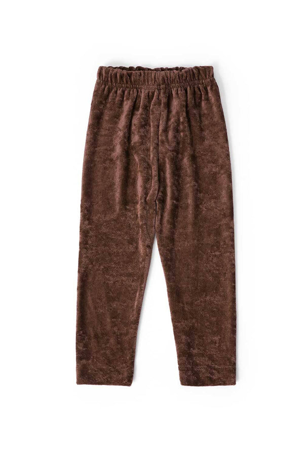 elo Max 21 Girl's Velvet Trousers Brown