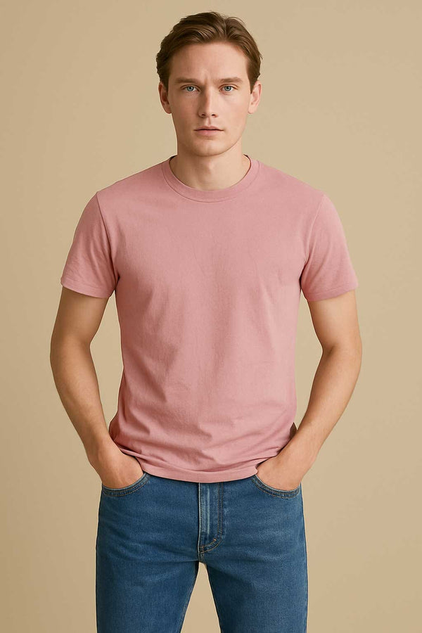 Elo Max 21 Men's Basic Crew Neck Tee Shirt Orange