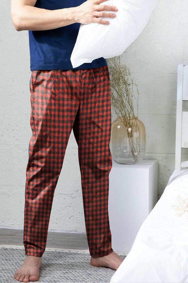 Elo Max 21 Men's Check Design Woven Trousers Zinc