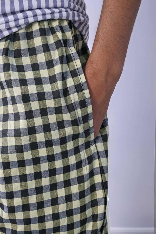 Elo Max 21 Men's Check Design Woven Trousers Zinc