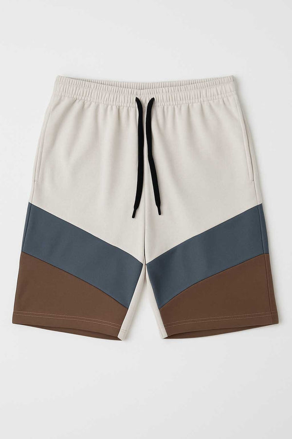 Elo Max 21 Men's Contrast Panel Shorts Oatmeal