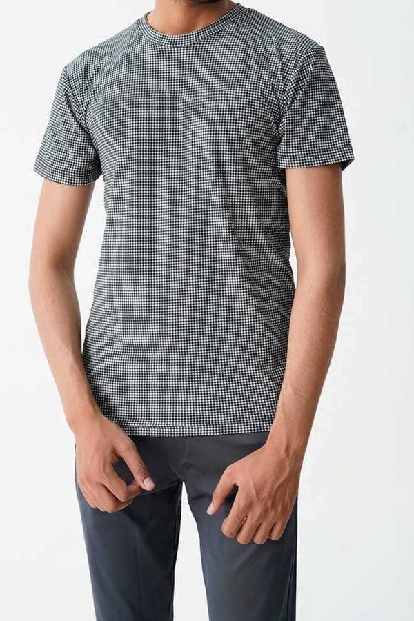 elo Max 21 Men's Houndstooth Tee Shirt Black & White