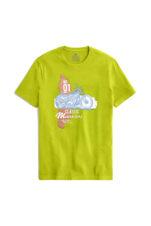 elo Max 21 Men's Motorbike Tee Shirt Lime
