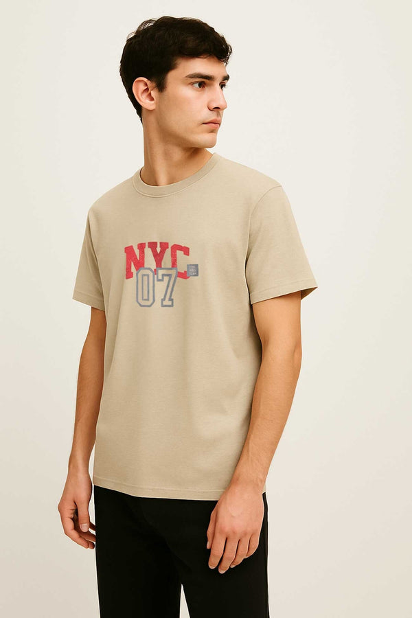 Elo Max 21 Men's NYC Crew Neck Tee Shirt Orange
