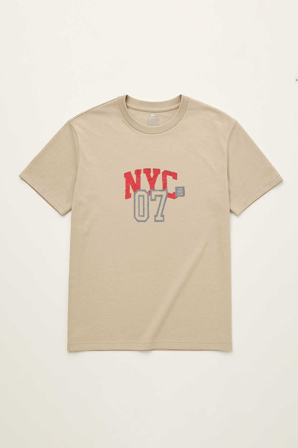 Elo Max 21 Men's NYC Crew Neck Tee Shirt Orange