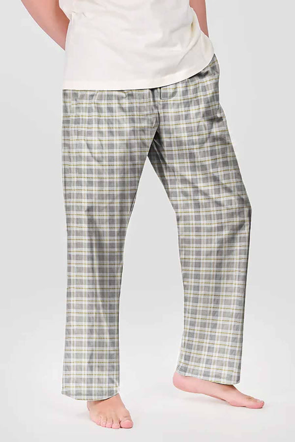 elo Max 21 Men's Plaid Loungewear Trousers Beige