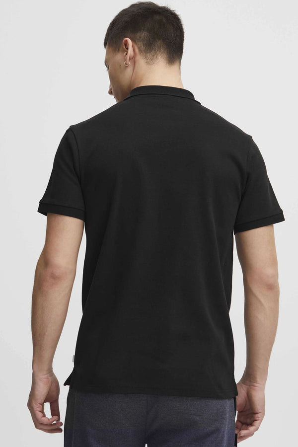 Elo Max 21 Men's Zipped Placket Polo Shirt Black