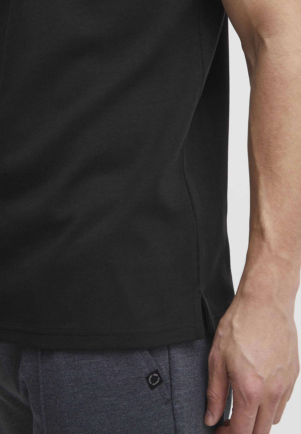 Elo Max 21 Men's Zipped Placket Polo Shirt Black