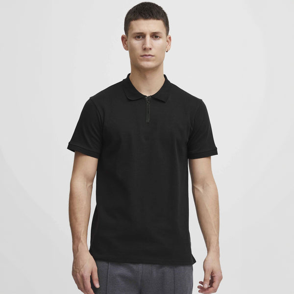elo Max 21 Men's Zipped Placket Polo Shirt Black