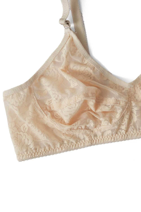 Elo Meidian Women's Floral Net Bra Skin