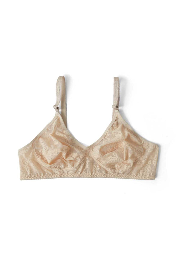 elo Meidian Women's Floral Net Bra Skin