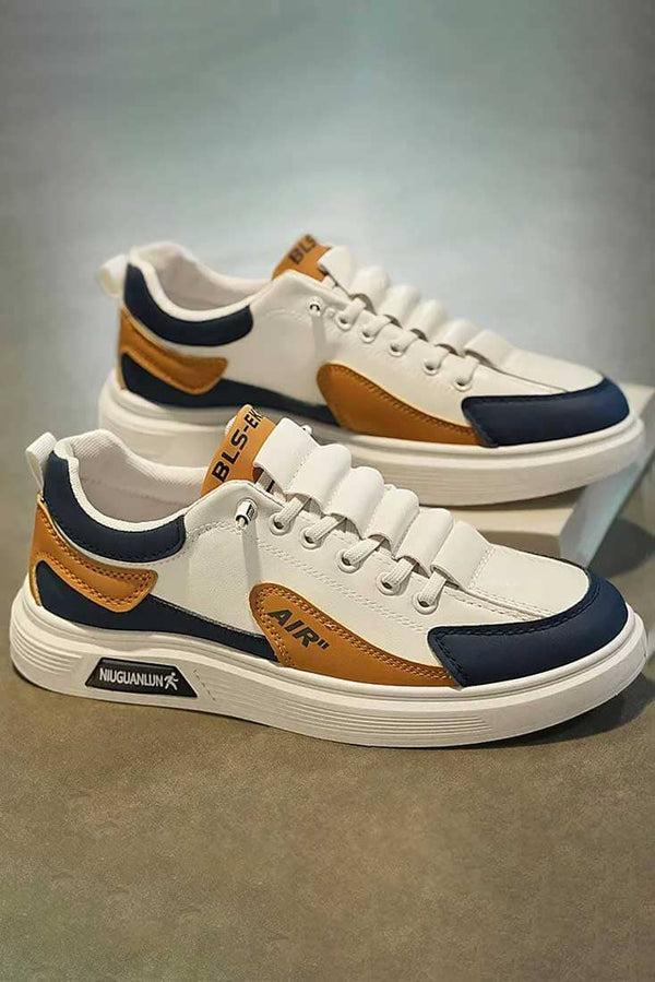 Elo Men's Air Color-Block Sneakers White & Navy
