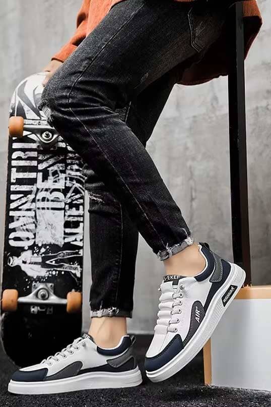 elo Men's Air Color-Block Sneakers White & Navy