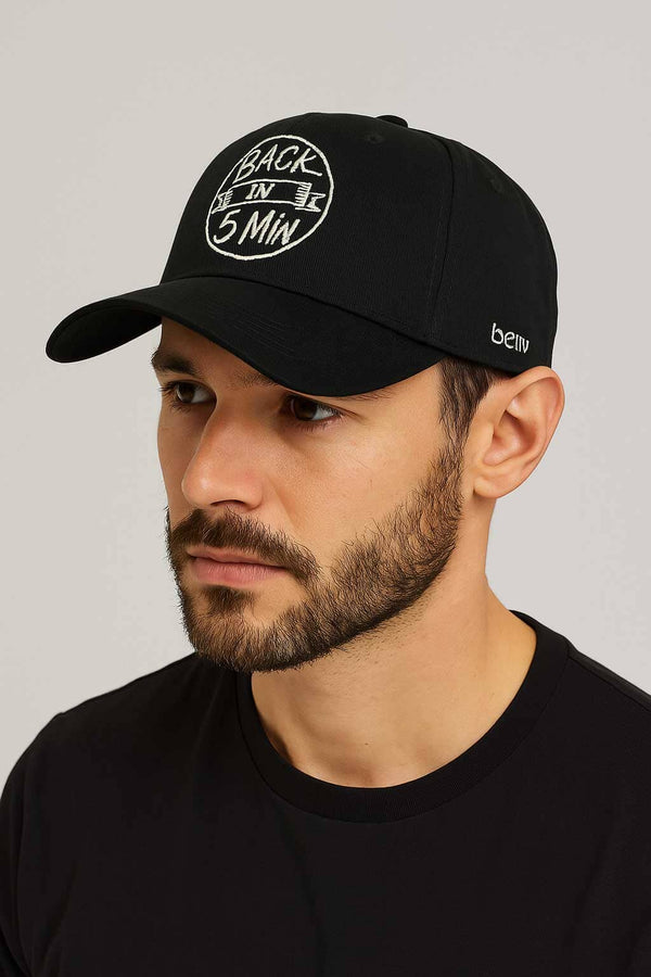 elo Men's Back In 5 Min Embroidered P-Cap Black