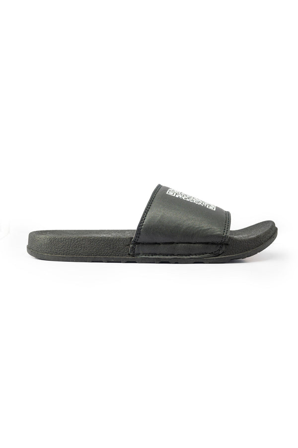 Elo Men's Barcode Printed Classic Slides Black