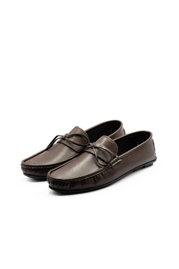Elo Men's Bow-Tie Loafer Shoes Black