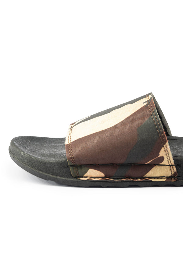 Elo Men's Camo Style Printed Classic Slides Black