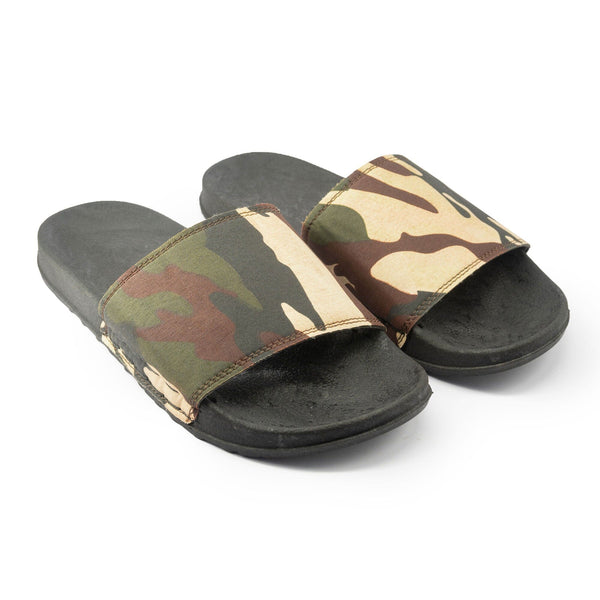 elo Men's Camo Style Printed Classic Slides Black