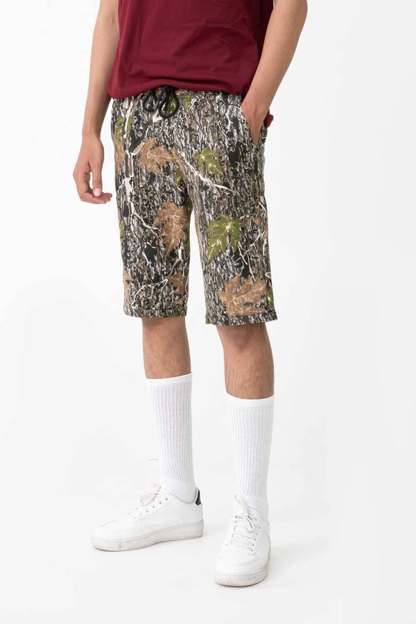 Elo Men's Camouflage Printed Cotton Shorts Camo`