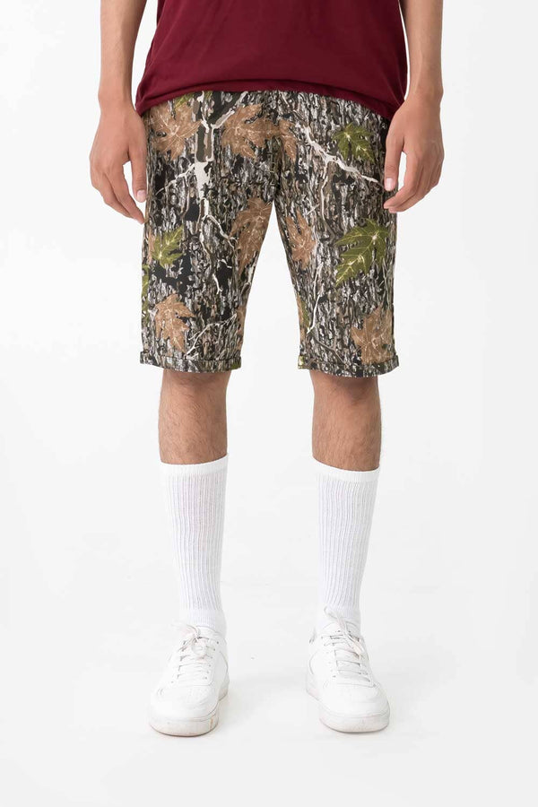 Elo Men's Camouflage Printed Cotton Shorts Camo`