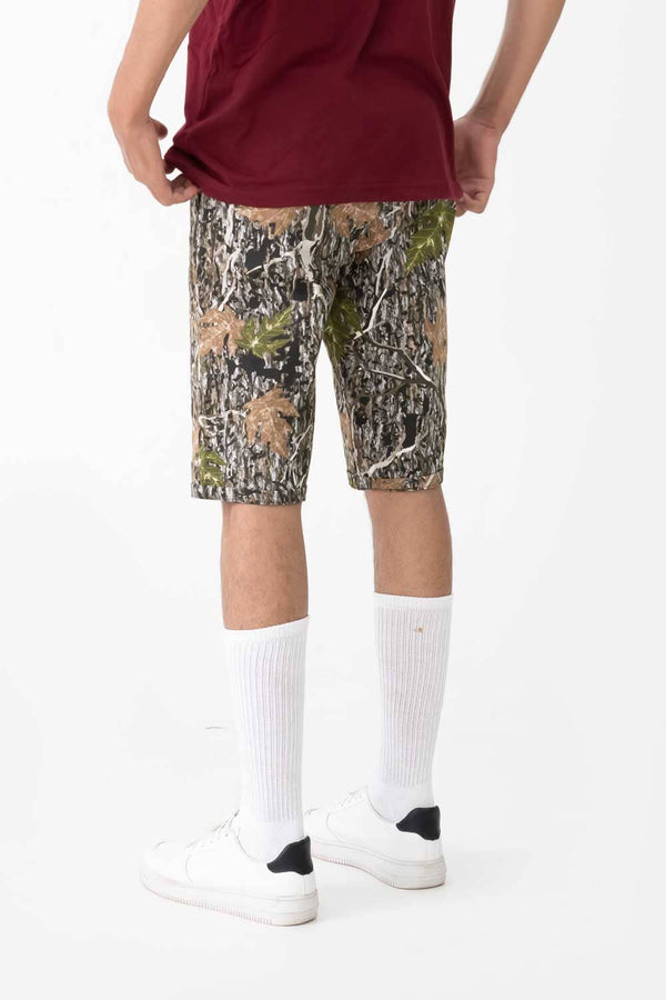 Elo Men's Camouflage Printed Cotton Shorts Camo`