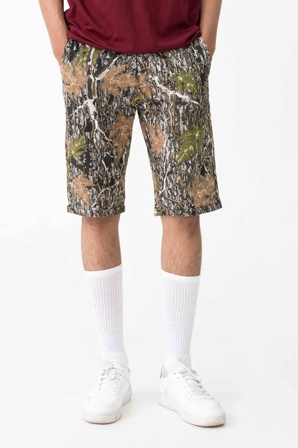 elo Men's Camouflage Printed Cotton Shorts Camo`