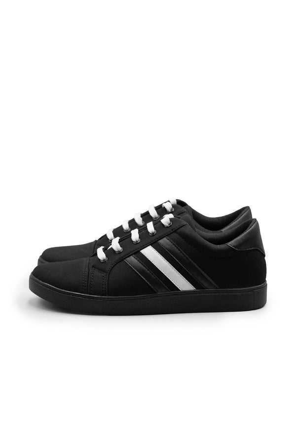 Elo Men's Cherkasy Lace-Up Sneakers Black & White