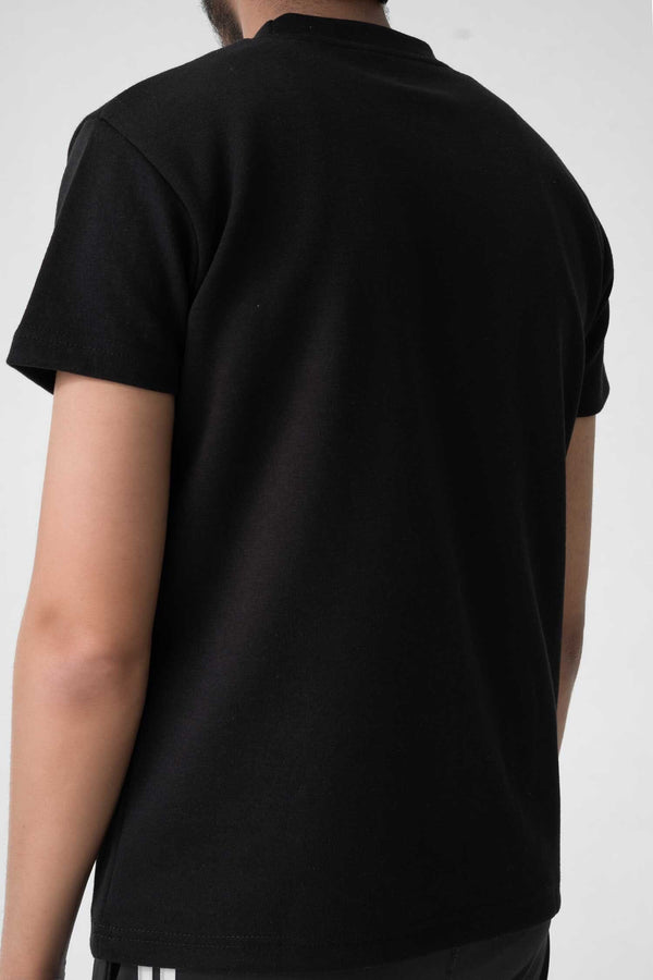 Elo Men's Classic Crew Neck Tee Shirt Black