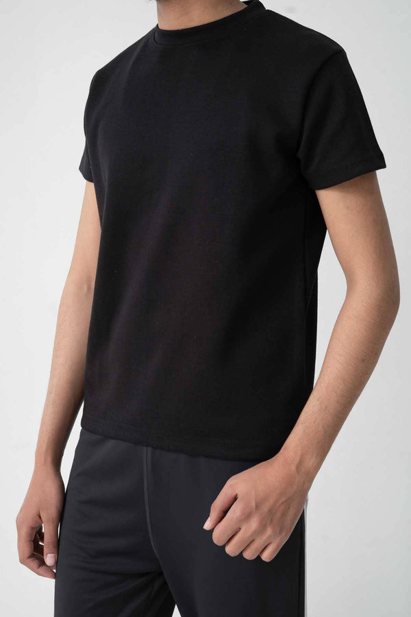 Elo Men's Classic Crew Neck Tee Shirt Black