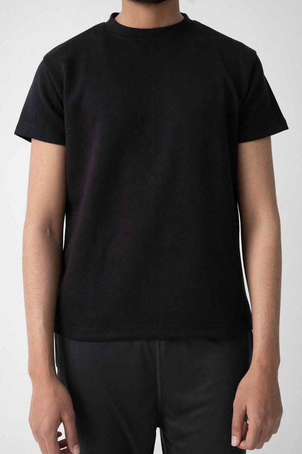 elo Men's Classic Crew Neck Tee Shirt Black