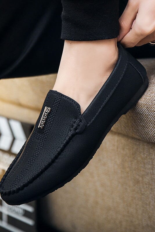 Elo Men's Classic Suede Loafers Black