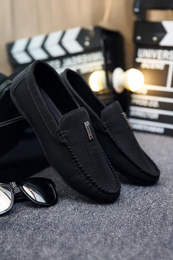 elo Men's Classic Suede Loafers Black