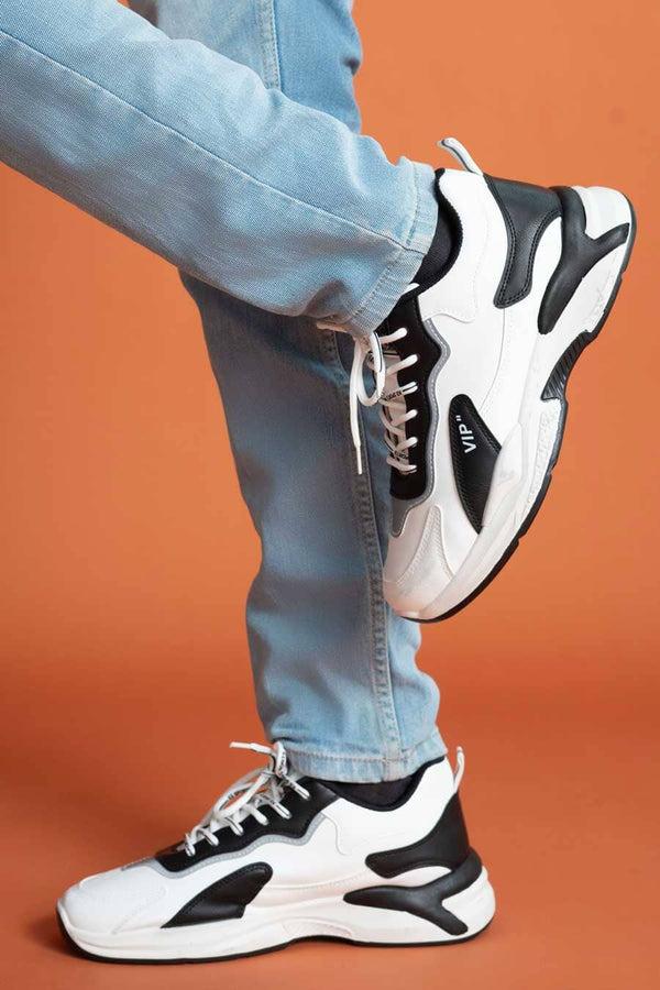 Elo Men's Cleveland Lace-Up Chunky Sneakers White