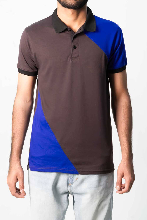 elo Men's Color-Block Polo Shirt Graphite