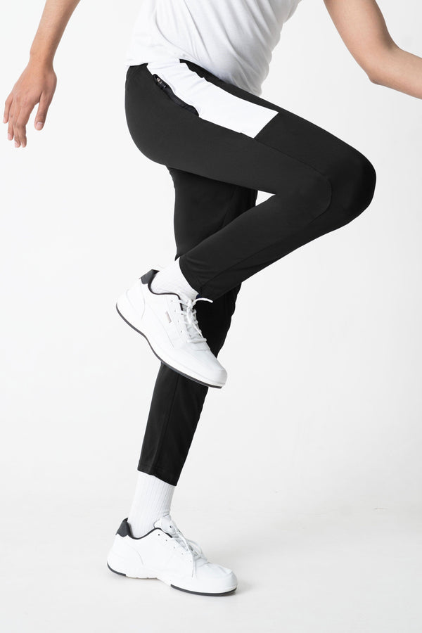 Elo Men's Contrast Panel Activewear Trousers Navy