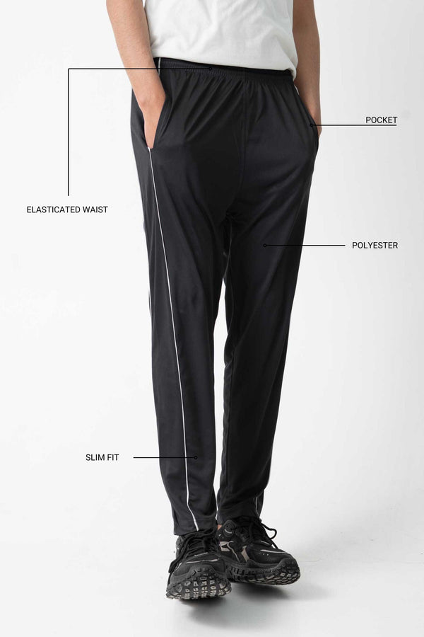 Elo Men's Contrast Piping Activewear Trousers Navy